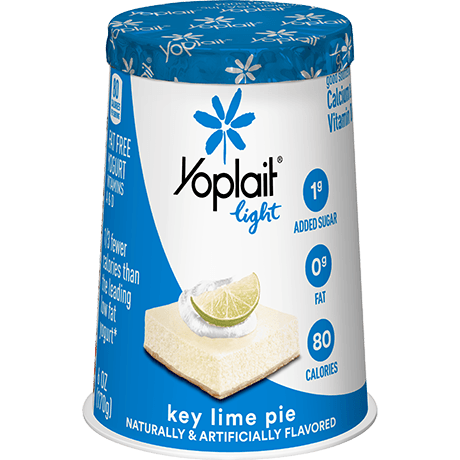 Yoplait Light Single Serve Key Lime Pie Yogurt, front of product.