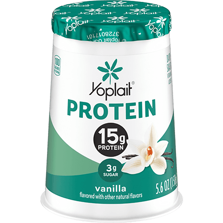 Yoplait protein vanilla yogurt single serve, front of package