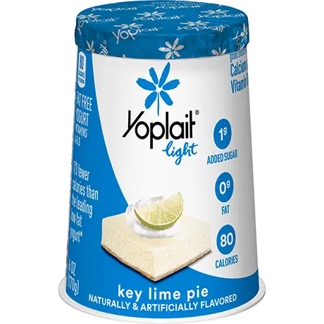 Yoplait Light Single Serve Key Lime Pie Yogurt, front of product.