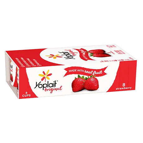 Yoplait Original 8 Count Strawberry, front of product.