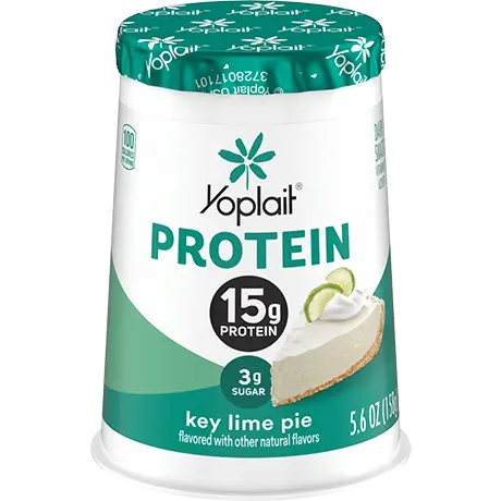 Yoplait protein key lime pie yogurt single serve, front of package
