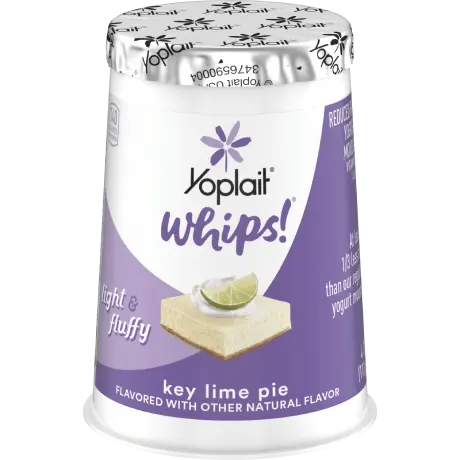 Yoplait whips key lime pie, front of package.
